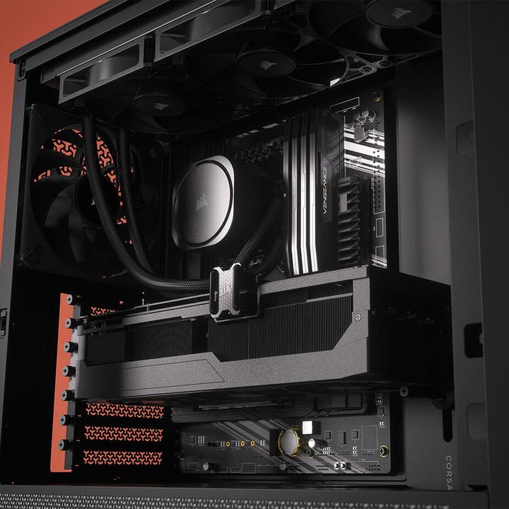 Actual product image Corsair Geh Midi FRAME 4000D RS Mid-Tower, Black (mATX, Mini-ITX, ATX, E-ATX)