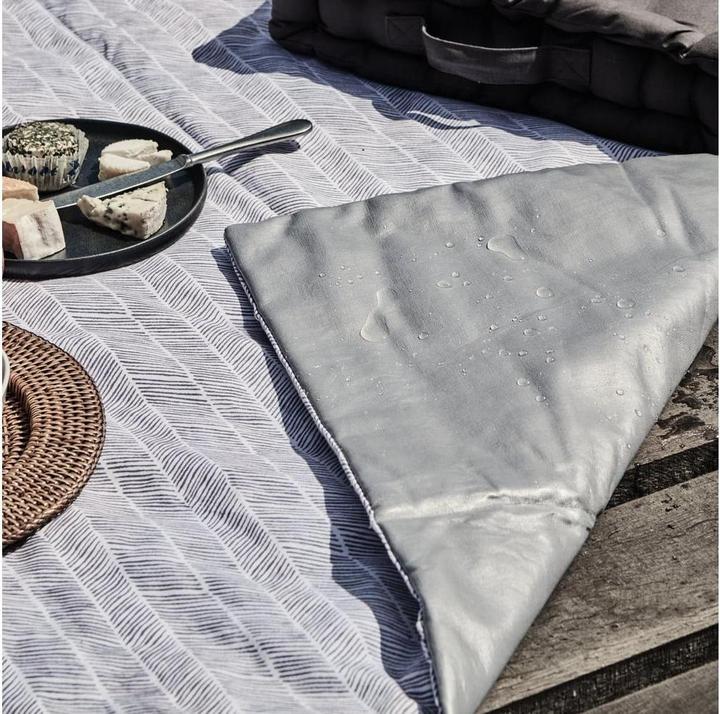 Actual product image Picknickdecke Ankisa 190 x 130 cm - Terrakotta / Weiss