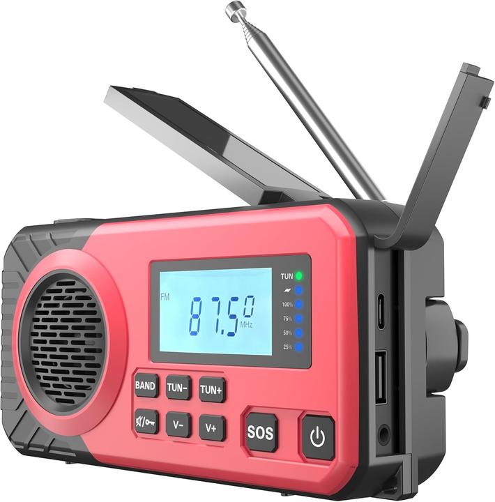 Immagine prodotto Acta Berg Notfall-Kurbelradio mit Solar & 5000 mAh Akku