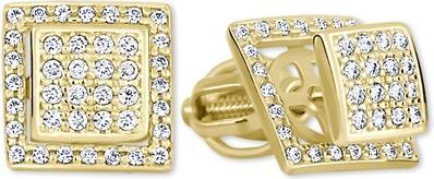 Immagine prodotto Brilio Orecchini quadrati in oro con cristalli trasparenti 2in1 239 001 00861 00