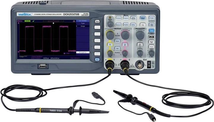 Produktbild Metrix DOX2025B Digital-Oszilloskop 20MHz 2-Kanal 50 GSa/s 32 kpts 8 Bit Digital-Speicher (DSO) 1St (CAT II 300V)