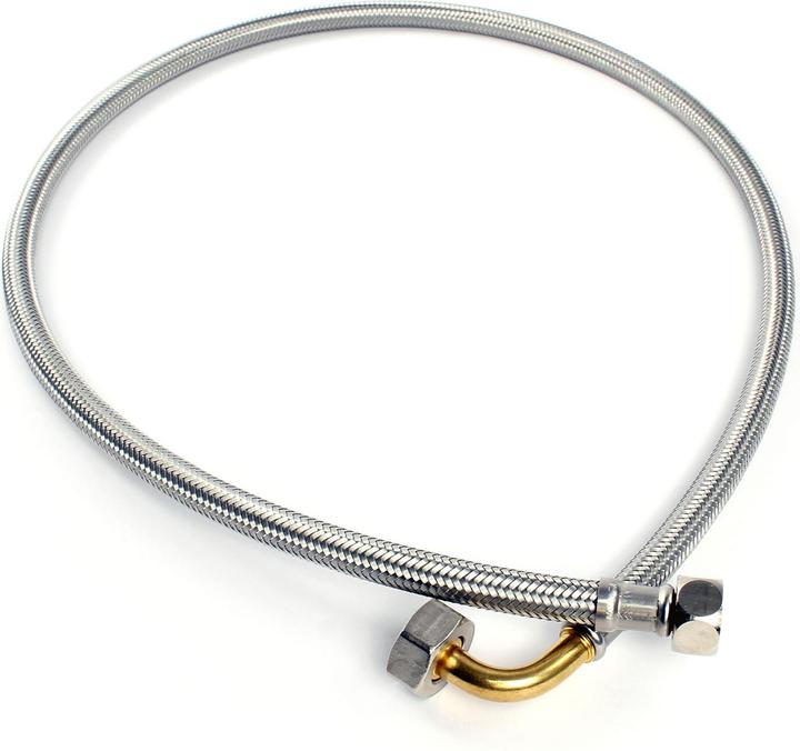 Produktbild XPOtool Flexschlauch 800mm DN8 Panzerschlauch 3/8ÜM Bogen 14,95mm 1/2ÜM 18,64mm