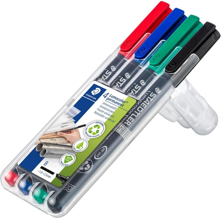 Actual product image Staedtler Lumocolor permanent (Multicoloured, 2.50 mm, 4 x)