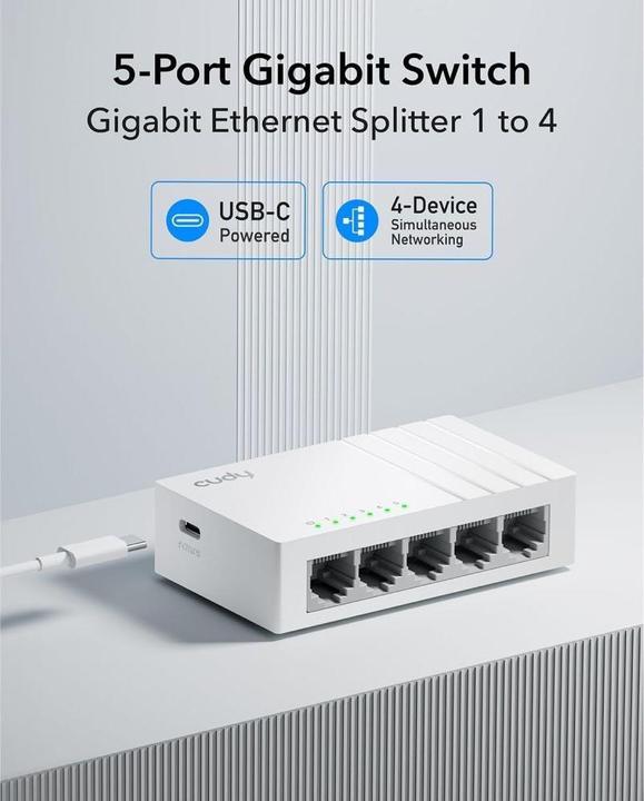 Actual product image Cudy 5P GS105U (5 Ports)