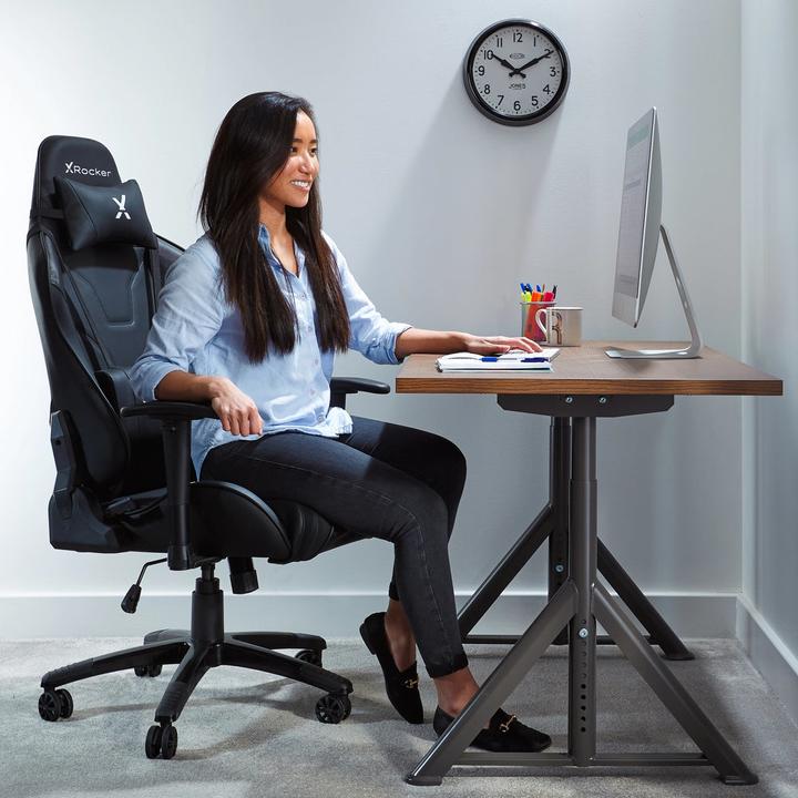 Produktbild X Rocker Chaise de jeu eSport Agility Sport avec ajustement ergonomique Noire Carbone