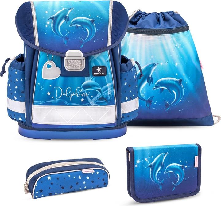 Produktbild Belmil CLASSY Schulrucksack-Set Dolphins (19 l)