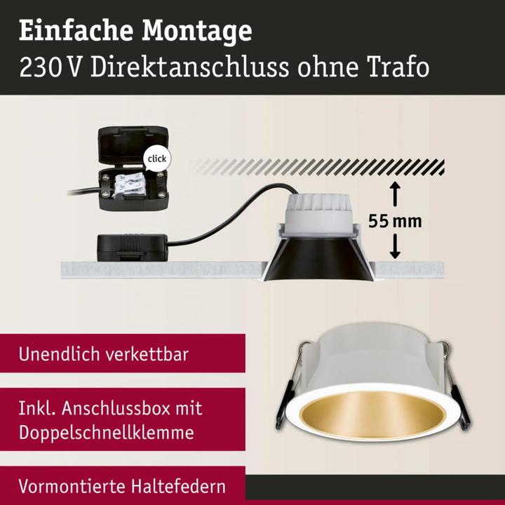 Produktbild Paulmann Einbauleuchte Cole Set (460 lm)