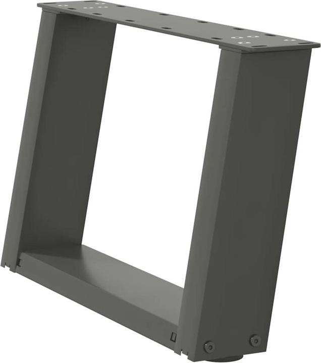 Actual product image VidaXL U-shaped coffee table legs 2 pcs. Anthracite 50x(30-31) cm steel table leg
