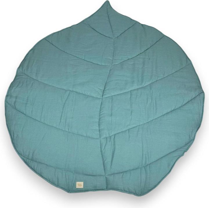 Image du produit Moi Mili Leinenmatte Krabbeldecke Blatt Blau