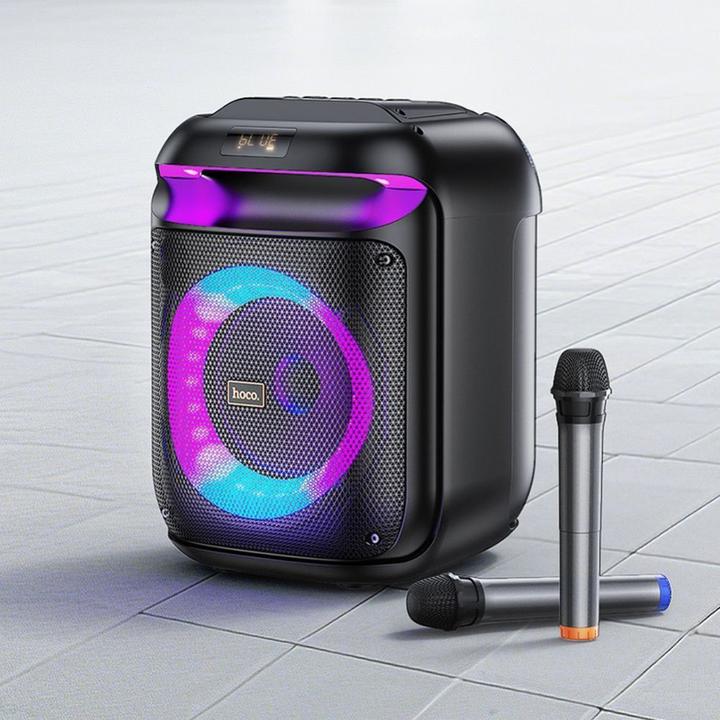 Image du produit Hoco Bluetooth speakers speaker bluetooth + 2 x wireless microphones HA13 black