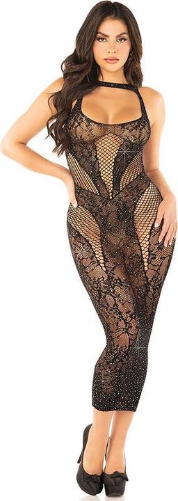 Produktbild Leg Avenue Nahtlos Geschnittenes Langes Kleid, Schwarz, Einheitsgrã–Sse (One Size)