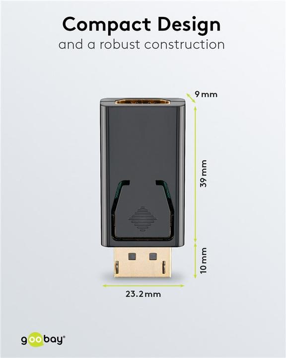 Produktbild Goobay DisplayPort auf HDMI-Adapter 1.1 (DP, 7.60 cm)