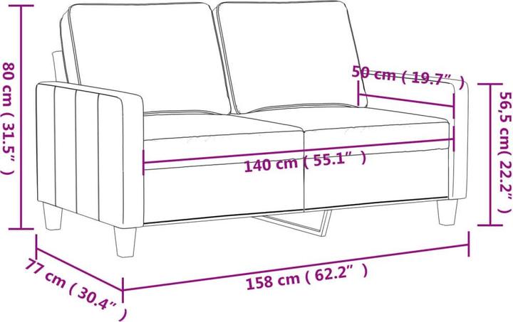 Actual product image VidaXL Georges (2 person sofa)