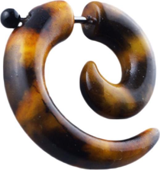 Produktbild Star Piercing Fake Spirale in Buffalo Horn Optik (ohne Messing, Chirurgenstahl 316L)