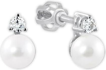 Produktbild Brilio White gold earrings with crystal and pearl 745 235 001 00101 0700000