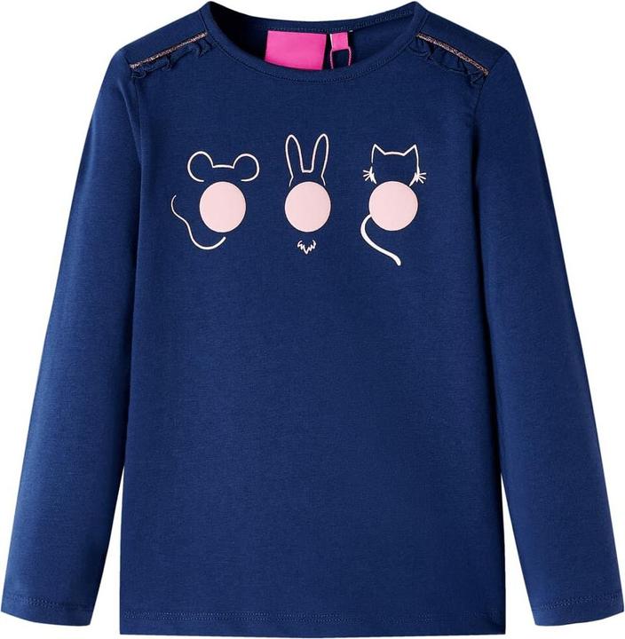 Immagine prodotto VidaXL Camicia da bambino a maniche lunghe blu navy 128,Materiale: 95 % cotone (128)