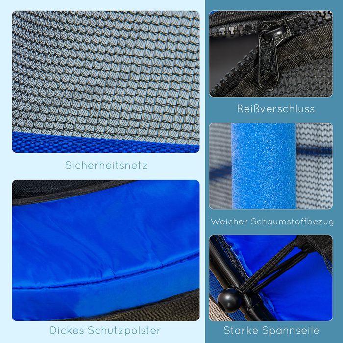 Produktbild Swisshandel24 Kinder Trampolin Ø140 cm, Trampolin für Kinder 3-10 Jahre, Gartentrampolin, blau (140 cm)
