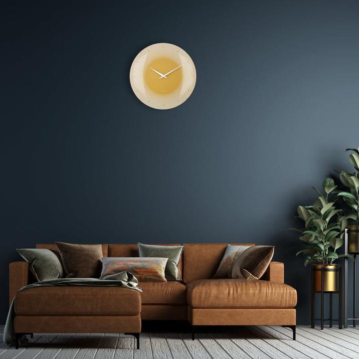 Produktbild Nextime Wanduhr Deep Gelb (50 cm)
