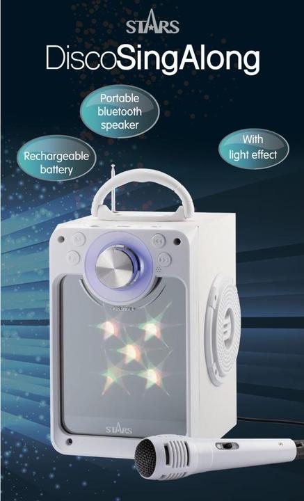 Immagine prodotto Liniex Stars - Macchina per karaoke - Bianco (30218)