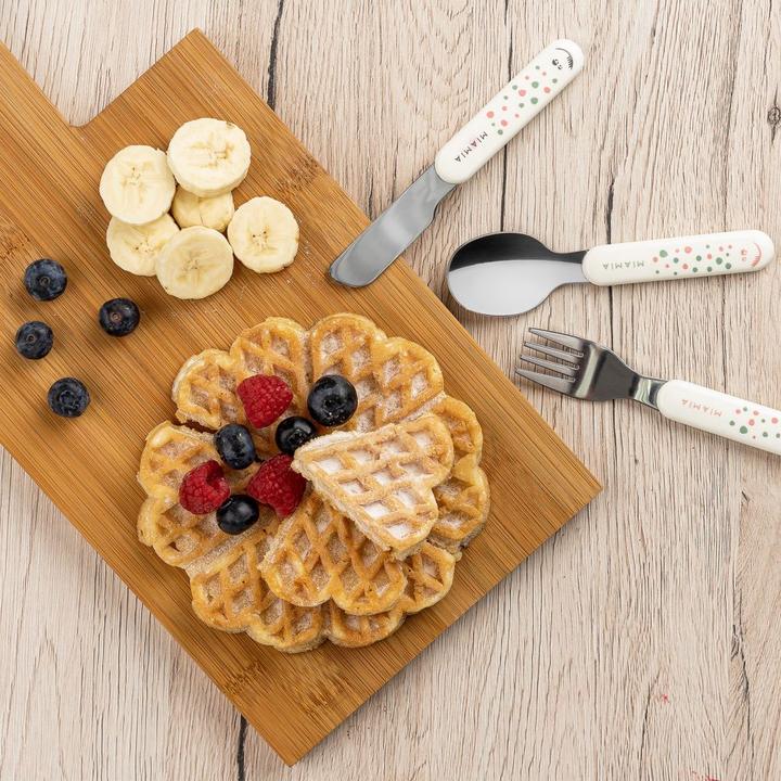 Actual product image MiaMia Learning cutlery set 6-piece cutlery set - dots - white