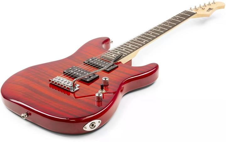 Actual product image Max Electric Guitar GigKit Quilted Style Red (Electric guitar, Wood)
