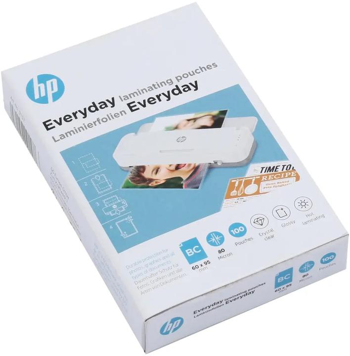 HP Film de plastification Everyday pour cartes de visite 80 µm, brillant (60 x 95 mm, 100 pièce(s), 80 µm)