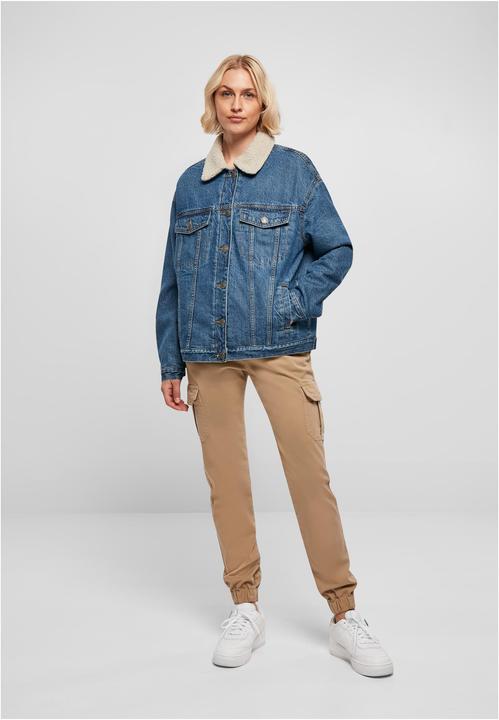 Actual product image Urban Classics Ladies Oversized Sherpa Denim Jacket (M)