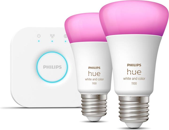 Image du produit Philips Hue Kit de démarrage (E27, 11 W, 1100 lm, 1 x, F)