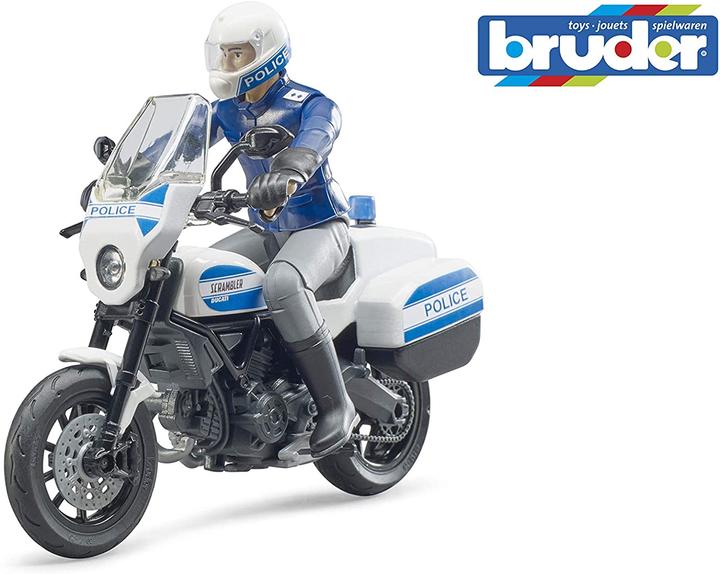 Actual product image Bruder 62731 bworld Scrambler Ducati police motorcycle