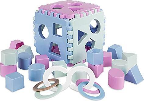 Activity Board Vorm Sorteerder Plug-in Blokjes | Plug-in Box Babyspeelblokjes met 18 sorteerblokken en