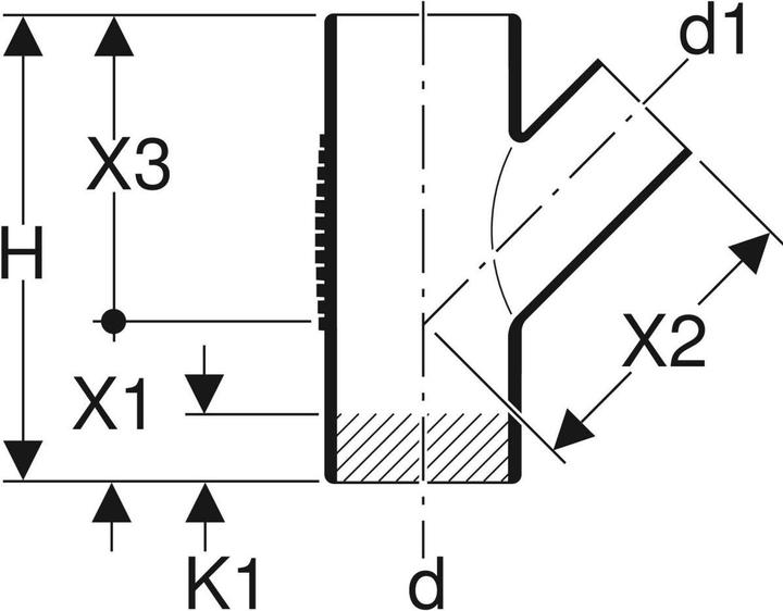 Actual product image Geberit Silent-db20 branch 45° d110/110