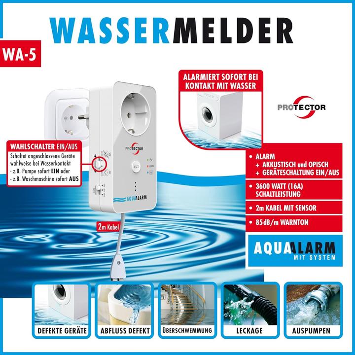 Actual product image M-E WA-5 - Water detector with socket