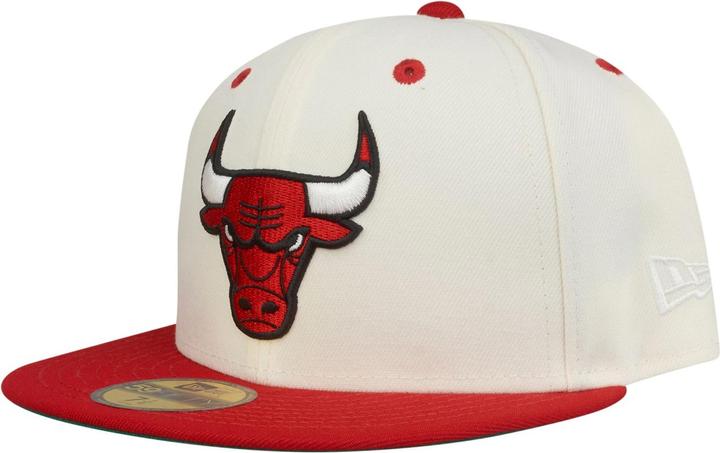 New Era 59Fifty Fitted Cap Chicago Bulls beige / rot - 6 7/8 (6 7/8)