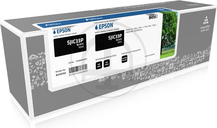 Image du produit Astar AS70752 EPSON SJIC33P(K) TM Encre noire rebuilt Chip