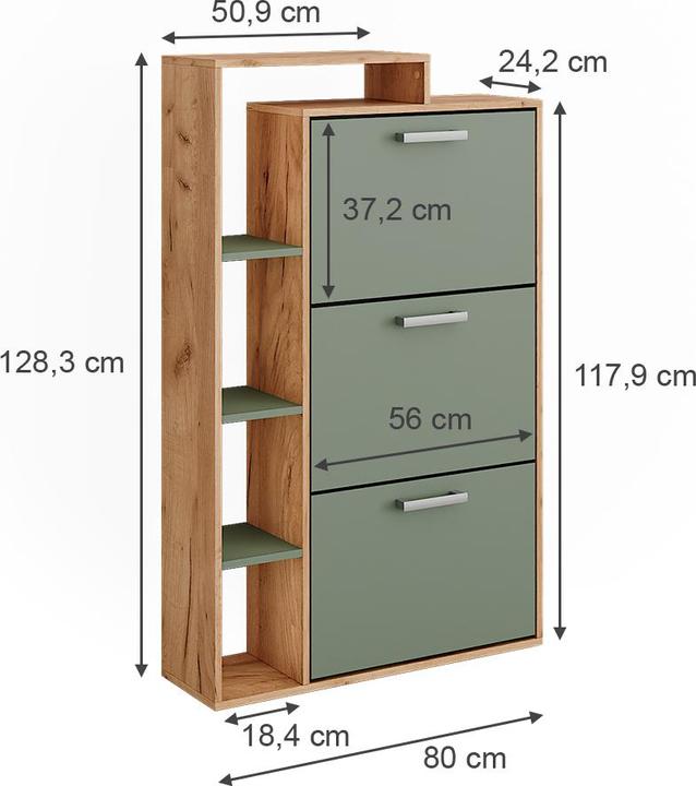 Actual product image Vichy Orlando (80 x 24.5 x 128.5 cm)