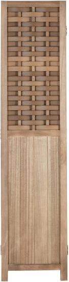 Produktbild Homestyle4u Paravent Raumteiler 3 teilig Holz Trennwand Rattan Optik Sichtschutz Braun