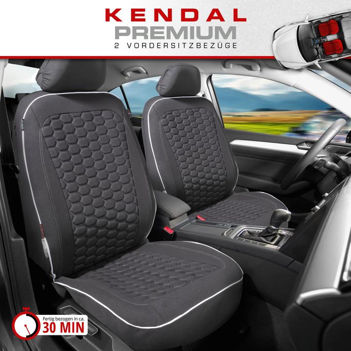Actual product image Walser Car seat cover ZIPP-IT Premium Kendal, car seat covers for 2 front seats with zipper system sc