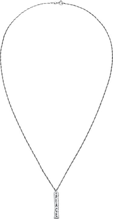 Produktbild Kuzzoi Halskette Peace Friedenszeichen Figarokette 925 Silber (925er Sterling Silber, 60 cm)