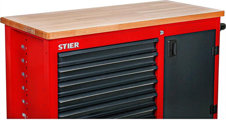 Image du produit Stier Etabli mobile à 7 tiroirs et 1 porte (112 cm, 112 cm)
