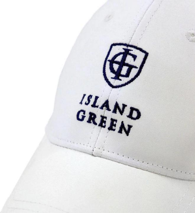 Actual product image Island Green Mens Logo Curved Peak Golf Hat (One size)