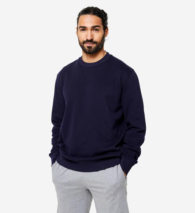 Image du produit Domyos Sweat à capuche homme en coton chaud - bleu/noir (S)
