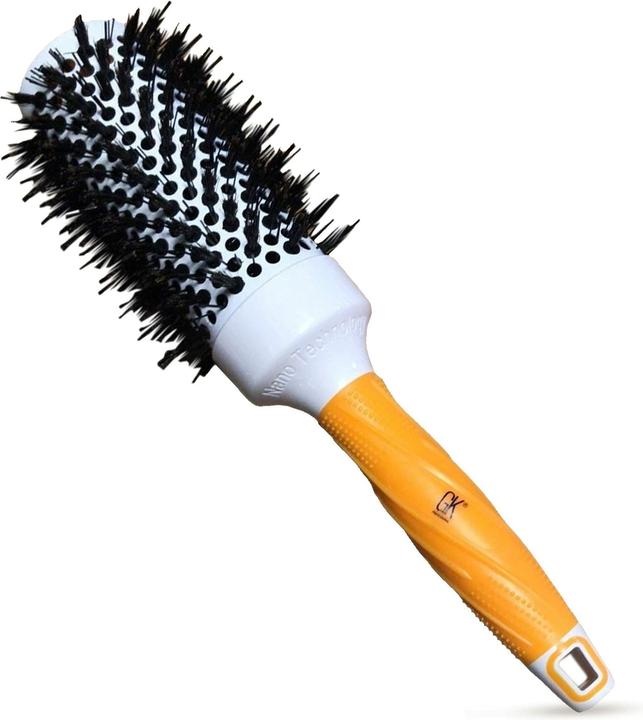 Actual product image Gk Hair Global Keratin Professional Thermal Extra Orange Round Brush 43mm for Blow Drying - Ceramic