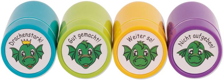 Image du produit TimeTEX TIME TEX Set de tampons encreurs permanents 62016 Visages de dragons 4 pièces
