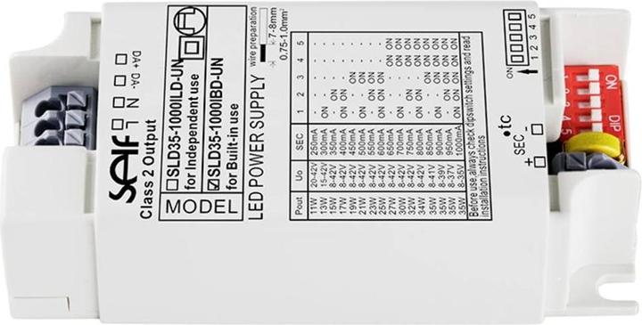 Produktbild Self Electronics SLD35-1000IBD-UN - LED-Trafo, 35 W, 8 - 42 V, 1 A, dimmbar