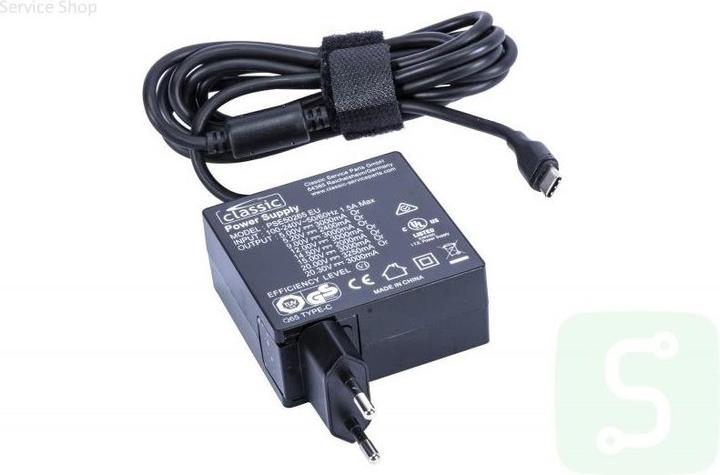 Actual product image CLASSIC 65w Usb-Pd Power Supply With USB-C Connector