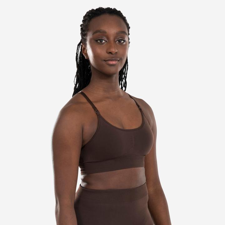 Starever Tanz-Bustier Modern Dance Damen nahtlos - dunkelbraun