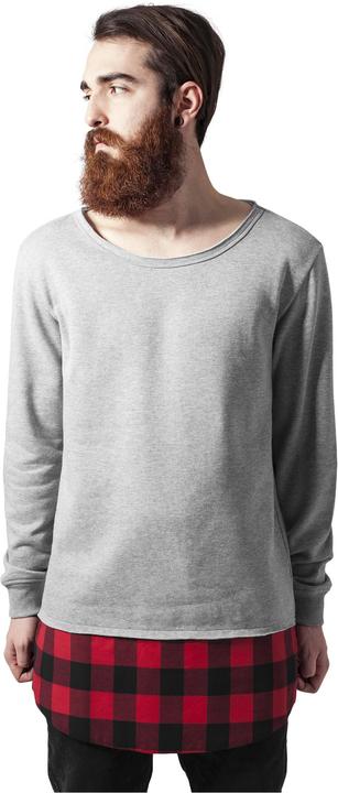 Urban Classics Long Flanell Bottom Open Edge Crewneck