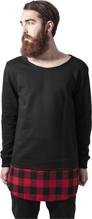 Urban Classics Long Flanell Bottom Open Edge Crewneck
