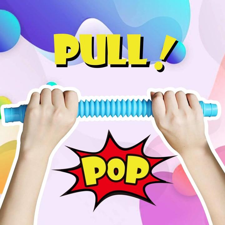 Image du produit Activity Board 4 Pack Mini Pop Tube Sensory Fidget toy colourful heavy-duty for building educational buildings