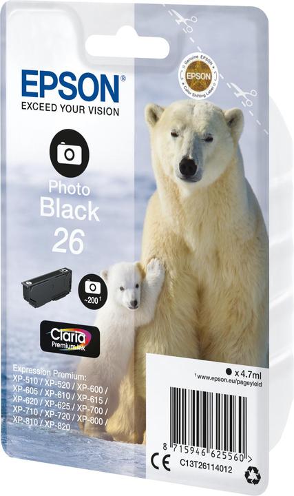 Actual product image Epson 26 Claria Premium (PBK)